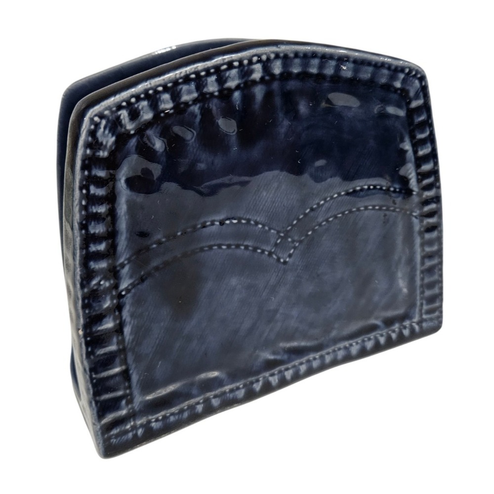 Denim Jean Ceramic Napkin Holder Kitchen Decor Denim Collector...